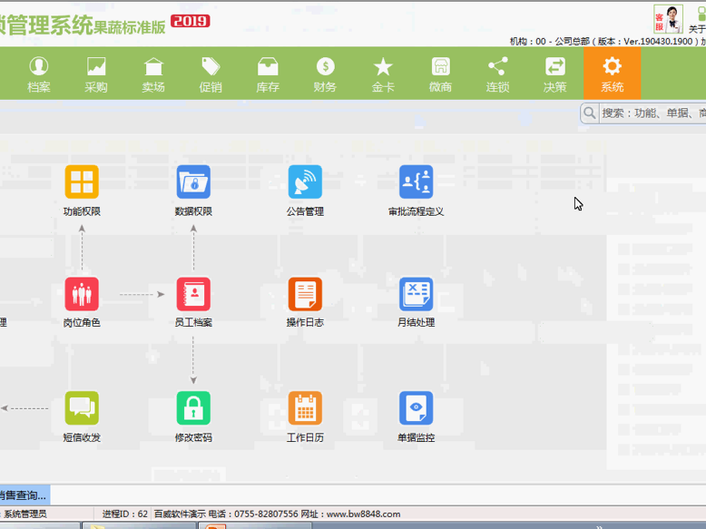 連鎖專賣果蔬标準版決策系統